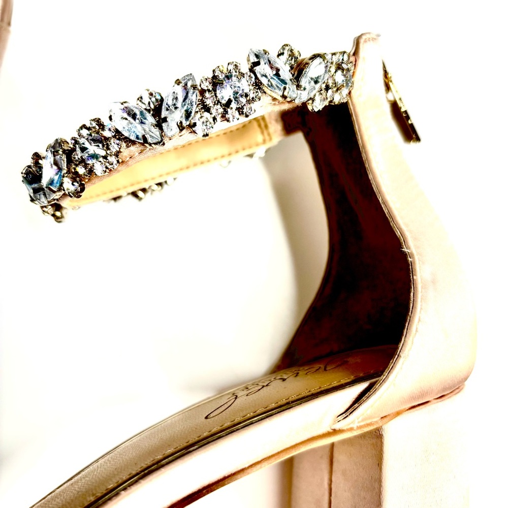 Badgley Mischa Bronwen Embellished Evening Shoe Champagne Blush - Picture 8 of 11